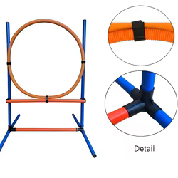 Kit agility perros: anillo de salto y obstáculos