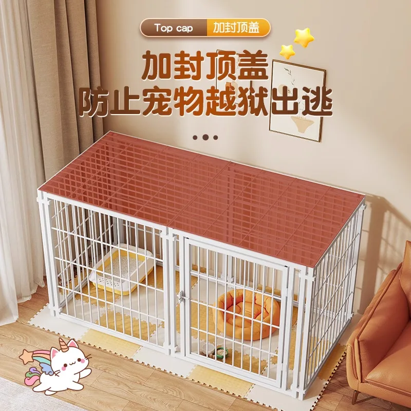 Jaula para perros, casa para perros para mascotas, valla grande, mediana y pequeña para mascotas, empalme libre con valla tapada, Villa para gatos, casa para gatos - imagen 3