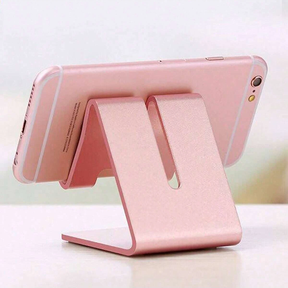 Soporte de escritorio metálico y minimalista para teléfono móvil - imagen 2
