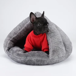 Cama suave para perros y gatos medianos - Sofá de felpa lavable