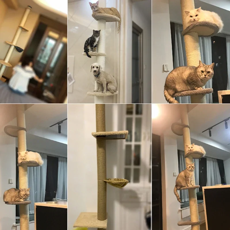 Accesorios para árboles de gatos DIY, poste rascador para gatos, soporte para arañazos, techo, torre de escalada para gatos, plataforma, casa para gatos, hamaca, muebles para mascotas - imagen 4