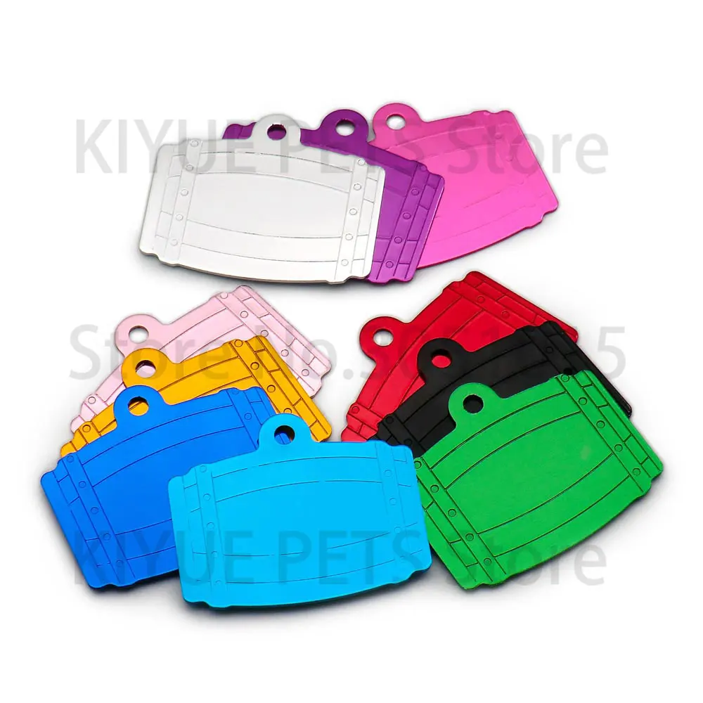 Etiquetas de identificación personalizadas para mascotas, accesorios para Collar de cubo de hueso, grabado en blanco, 20 piezas, venta al por mayor - imagen 3