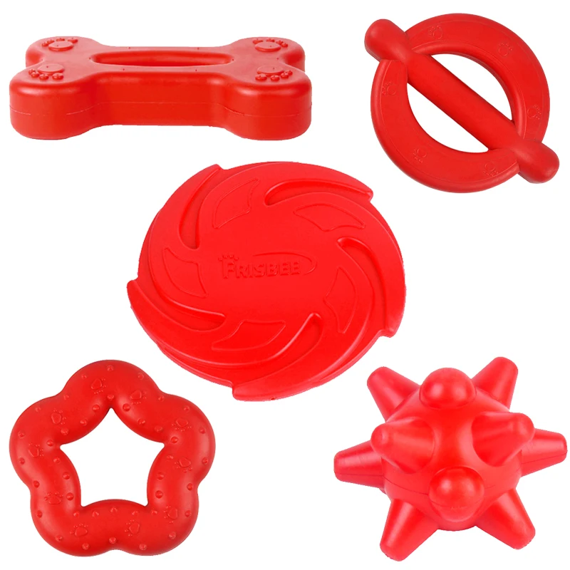 Juguetes para masticar para perros resistentes a mordeduras, varios estilos, juguete duradero TPR para mascotas para perros pequeños, medianos y grandes, suministros de limpieza dental para cachorros - imagen 5