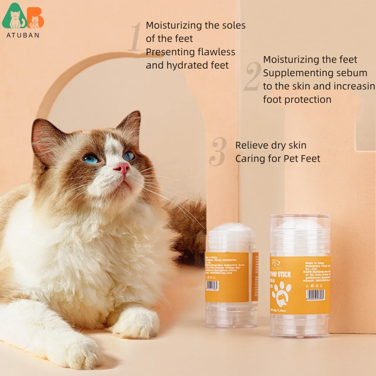 Bálsamo para patas de perro, hidratante y protección para pies y almohadillas para pies de perro, calma, curiza, repara, hidrata las patas secas, agrietadas y dañadas, nariz - imagen 3