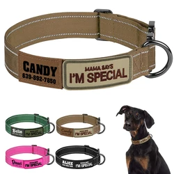 Collar militar nailon para perro – Reflectante e identificativo con nombre