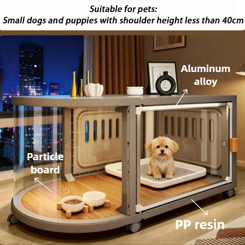 Jaula especial para perros pequeños para interiores, rueda de perrera, Villa para cachorros de lujo, Catnap portátil, jaula para perros, habitaciones, casas para dormir, suministros para mascotas - imagen 5