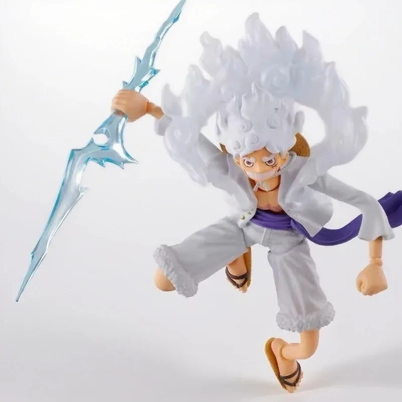 Figura de Anime de una pieza Luffy Gear 5 Sun God Nika Serise 16cm figuras de acción de juguete ornamento figura de PVC modelo coleccionable regalo para niño - imagen 5