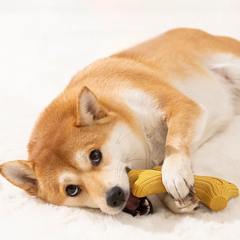 Juguetes para masticar para perros lavables, madera de pino, forma de cuerno de ciervo, productos calmantes para mascotas, juguete para masticar para cachorros resistente y duradero para masticadores agresivos