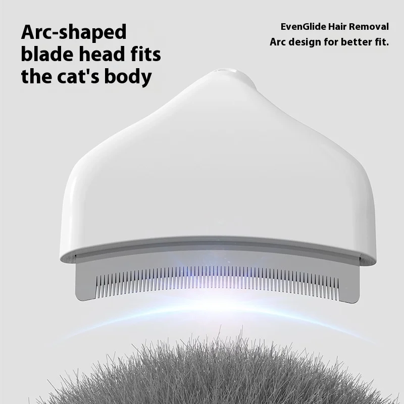 Cepillo para deshedding para mascotas con hoja curva, peine desenredante para gatos y perros, cuchillo para adelgazar, Reduce el desprendimiento - imagen 3