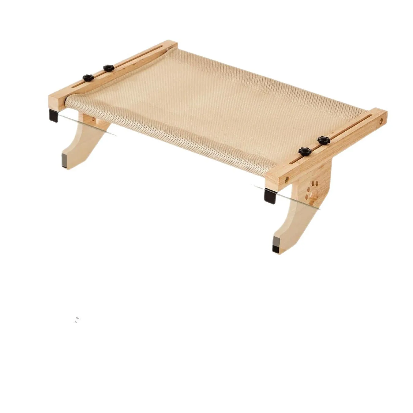 OUZEY hamaca de madera para gatos, cama colgante desmontable portátil para gatos, asiento cómodo para el sol, accesorios para escalar para gatitos y mascotas - imagen 5