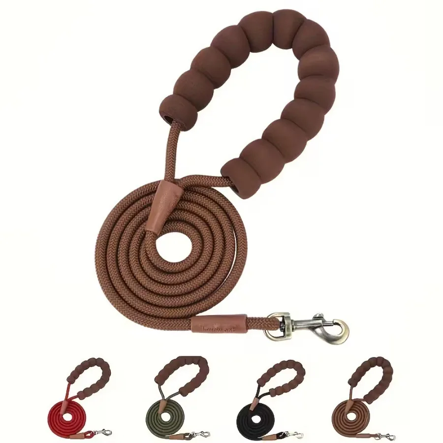 Correa para perros de nylon resistente con mango acolchado