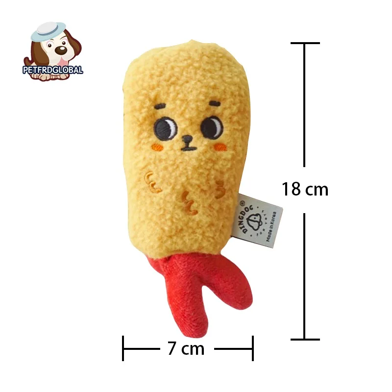 Lindo Ins perro juguete chirriante Tempura comida tibetana juguete para olfatear comercio exterior perro mascota sonido ojal juguete con sonido de felpa productos para mascotas - imagen 3