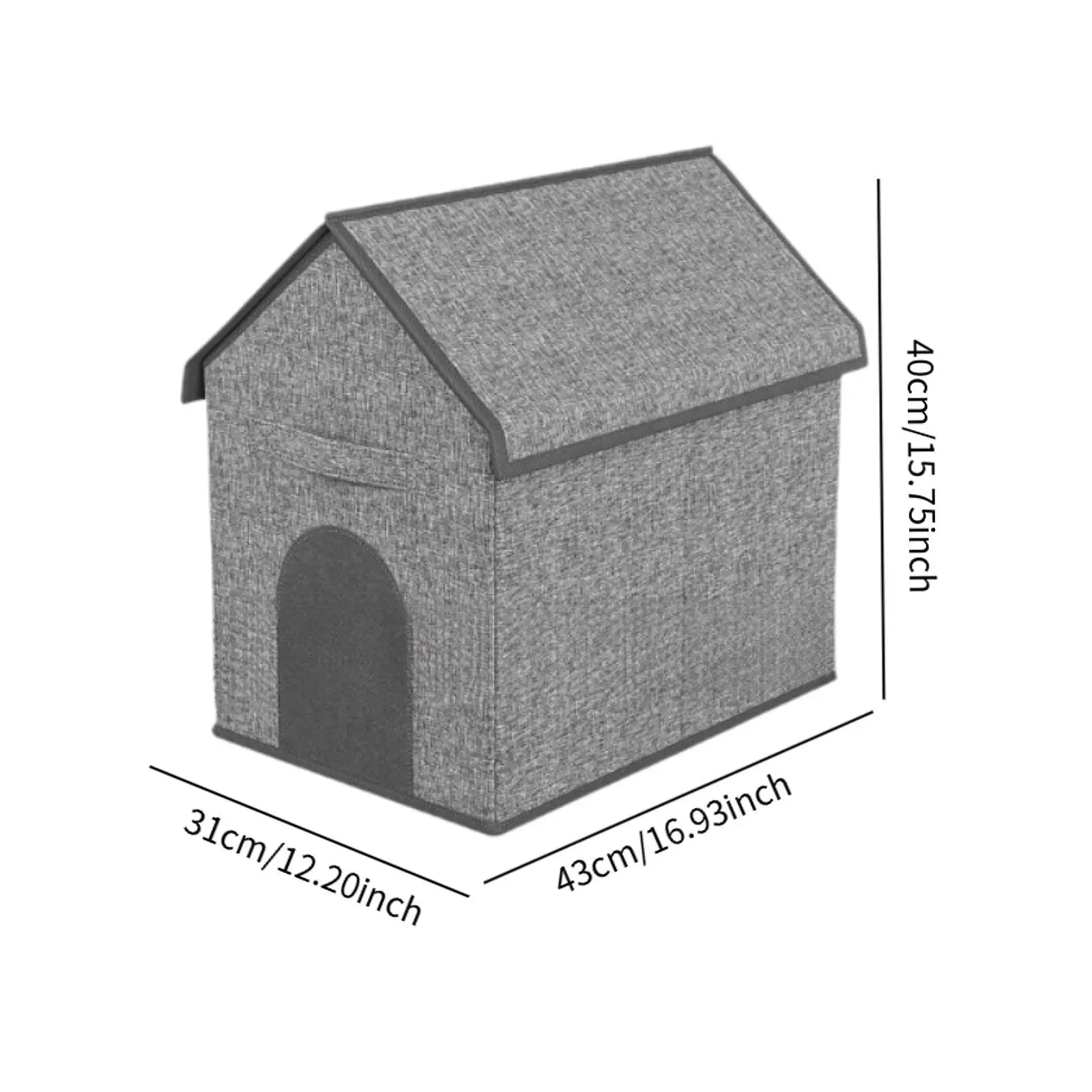 Foldable Dogs Toy Storage Basket with Handle 43x31x40cm Storage Bin Oxford Fabric