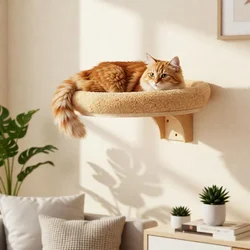 Mueble perchero para gatos de madera – Montaje en pared