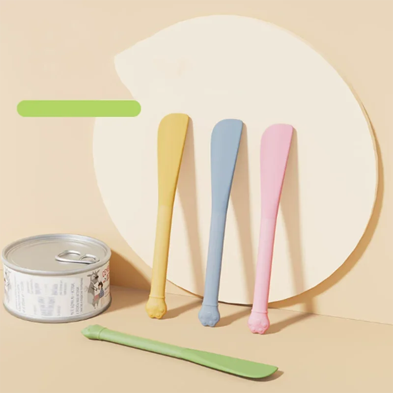 Cuchara de latas de mango largo para gatos, abridor de latas multifuncional para mascotas, cuchara de alimentación para gatos, abridor de tapas para latas de gatos. - imagen 5