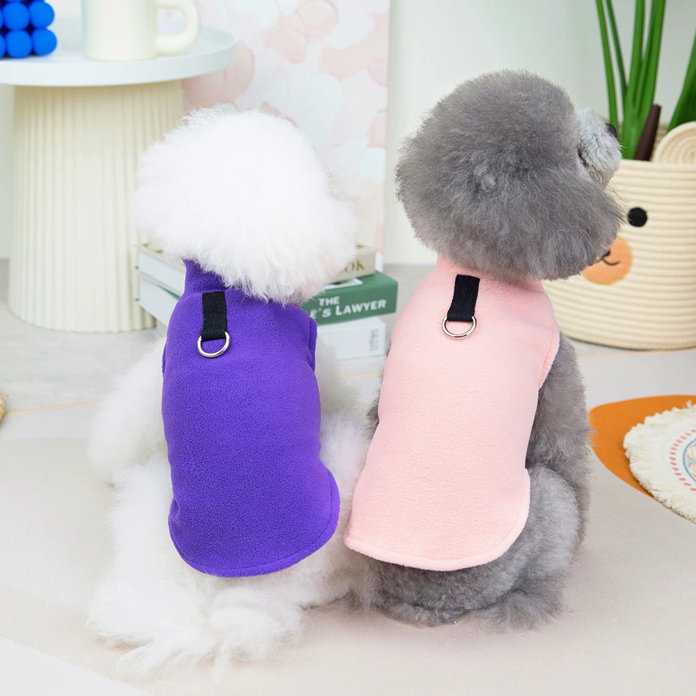 Ropa suave para perros pequeños, chaleco, ropa de invierno para mascotas, ropa cálida de lana para cachorros y gatos, chaqueta, abrigo de Bulldog Francés para perros pequeños y medianos - imagen 5