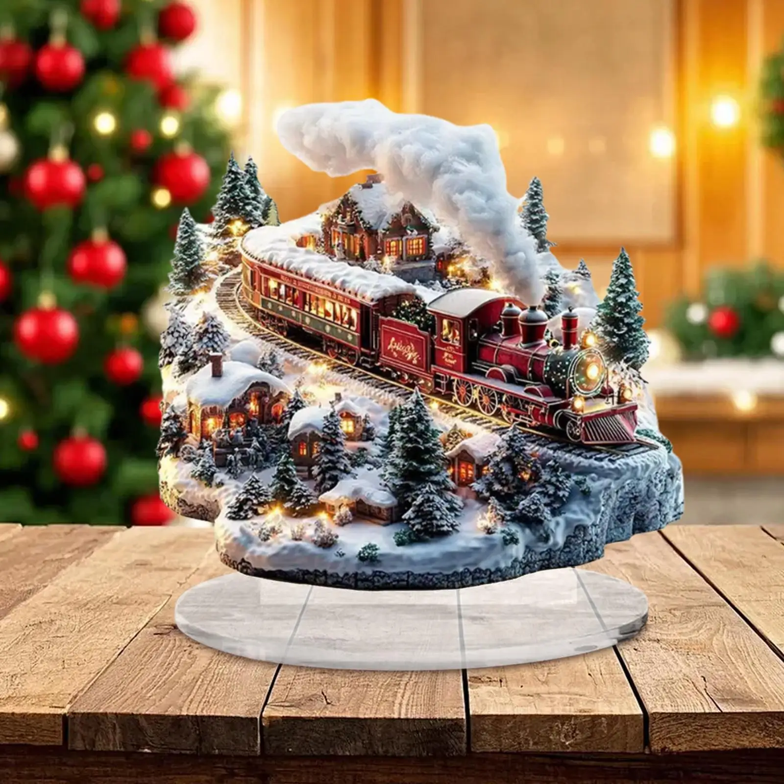 Decoraciones navideñas, letrero acrílico 2D, adornos artesanales coleccionables, exhibición creativa de escritorio, letrero de mesa para mesa y dormitorio - imagen 4