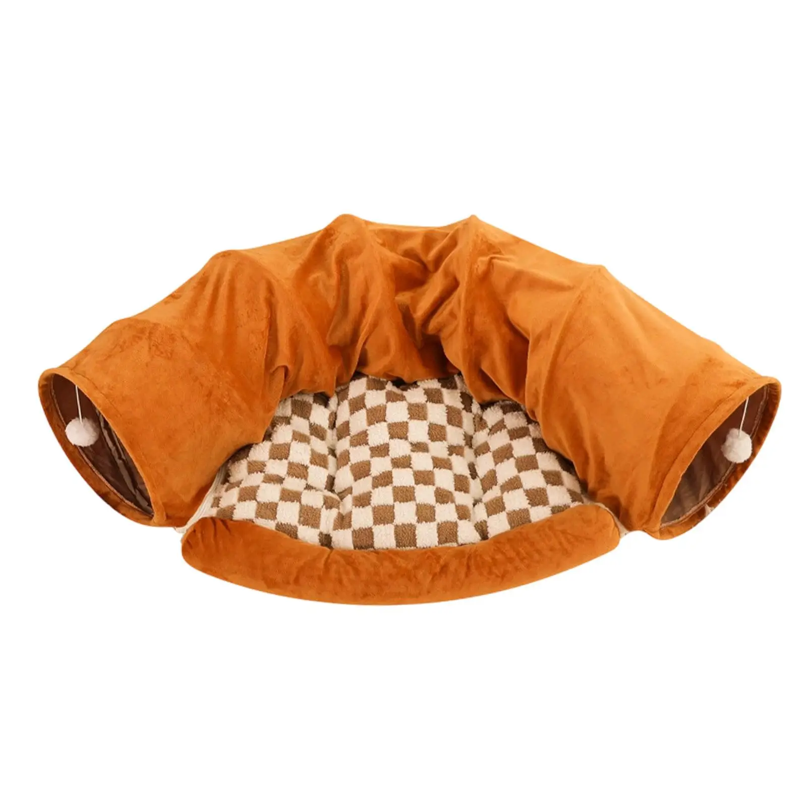Cat Tunnel Bed Pet Sleeping Bed Interactive Toy with Ball Multifunctional Pet Supplies Gifts Sleeping Mat Equipment