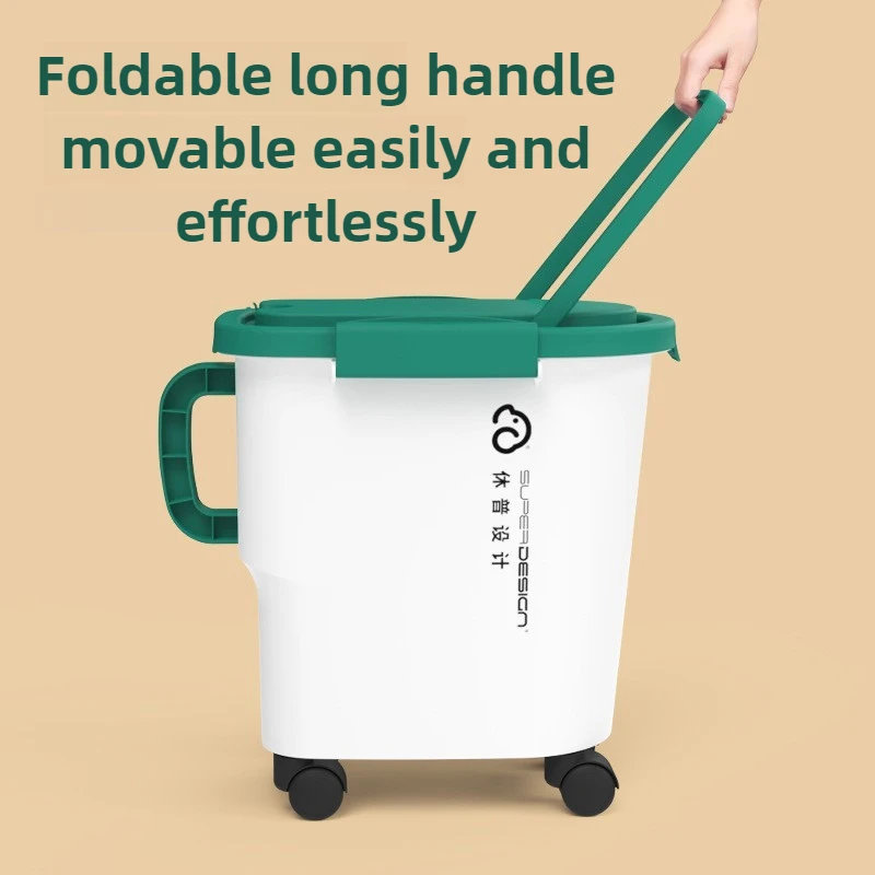 Cubo de almacenamiento de alimentos para mascotas de gran capacidad, contenedor sellado a prueba de humedad, caja de almacenamiento de alimentos para gatos, productos para perros - imagen 2