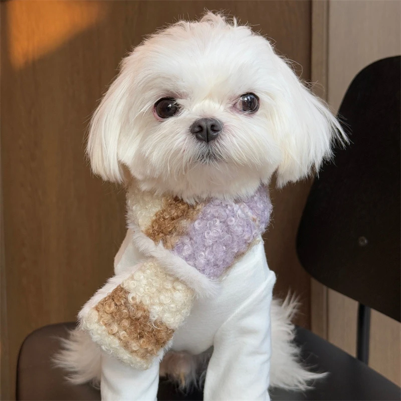 Bufanda de invierno ajustable para Bulldog Francés y cachorros pequeños - imagen 5