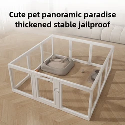 Corral interior acrílico alto para perros con puerta – juego seguro