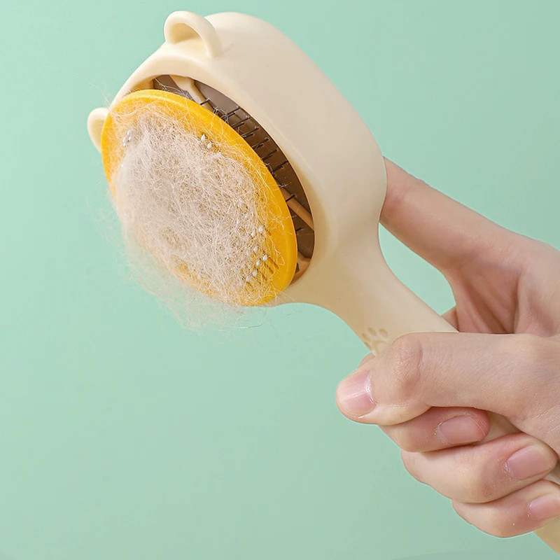 Nuevo peine de aguja para gato, peine para mascotas con orejas de oso, peine para depilación y nudo, limpieza de perros a la moda, peine para gatos de belleza, suministros para mascotas - imagen 3