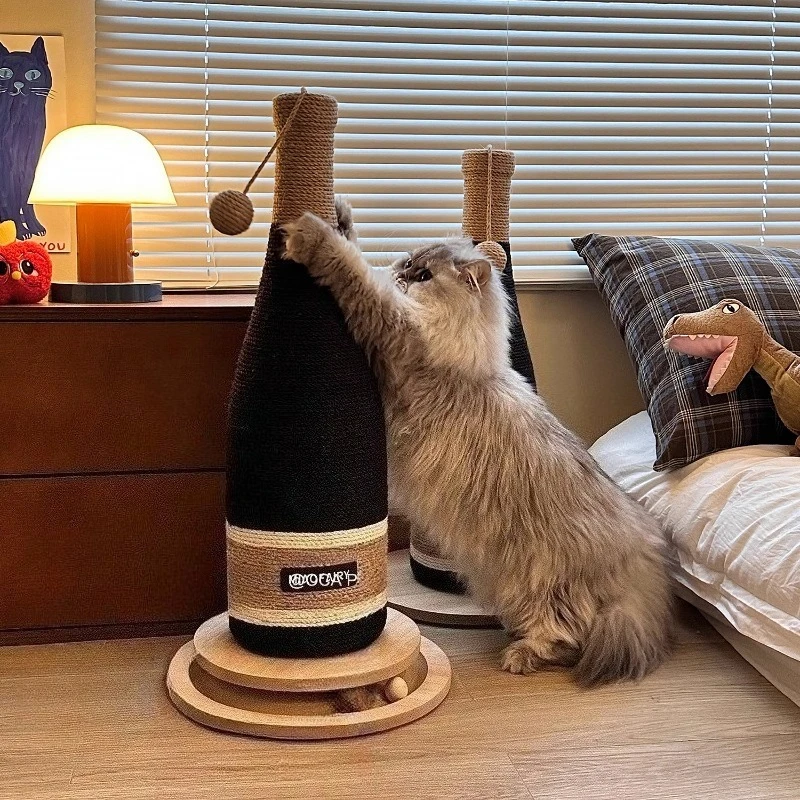 Botella de vino, postes rascadores de Sisal para gatos, sofá esquinero, postes rascadores resistentes al desgaste, juguetes de cuerda para gatos, rascadores, suministros para mascotas - imagen 5