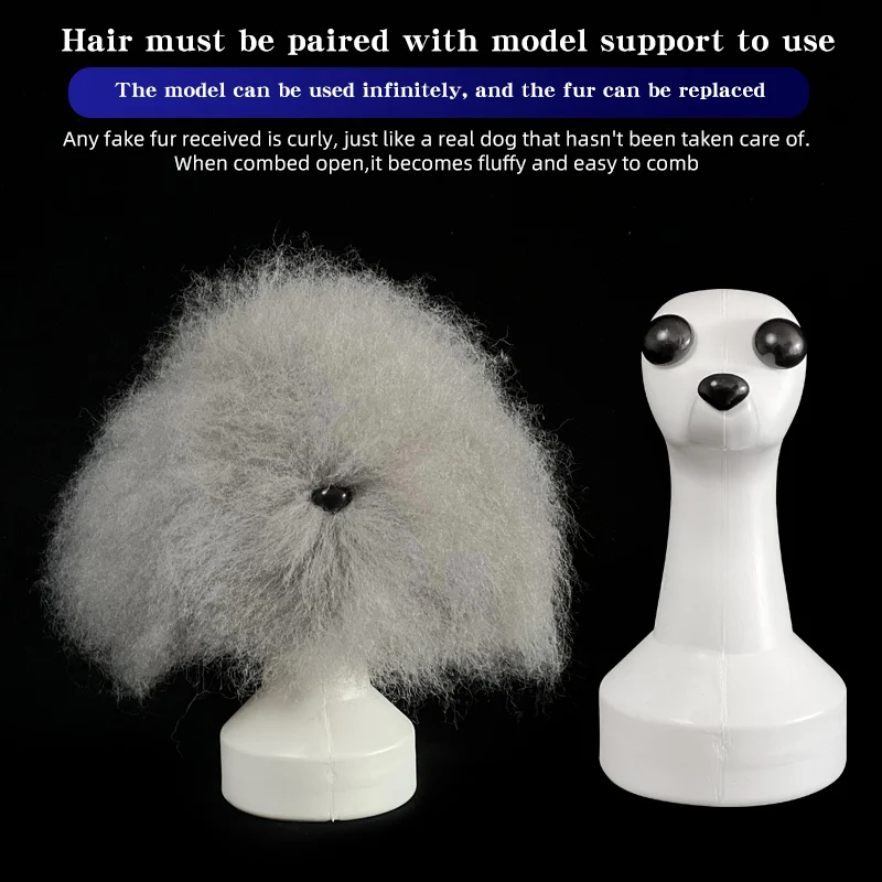 Teddy Pet cabeza simulada pelo cabeza de perro falsa modelo esteticista práctica corte pelo de perro cuerpo de perro peluca cuidado de mascotas estudio de estudiante - imagen 3