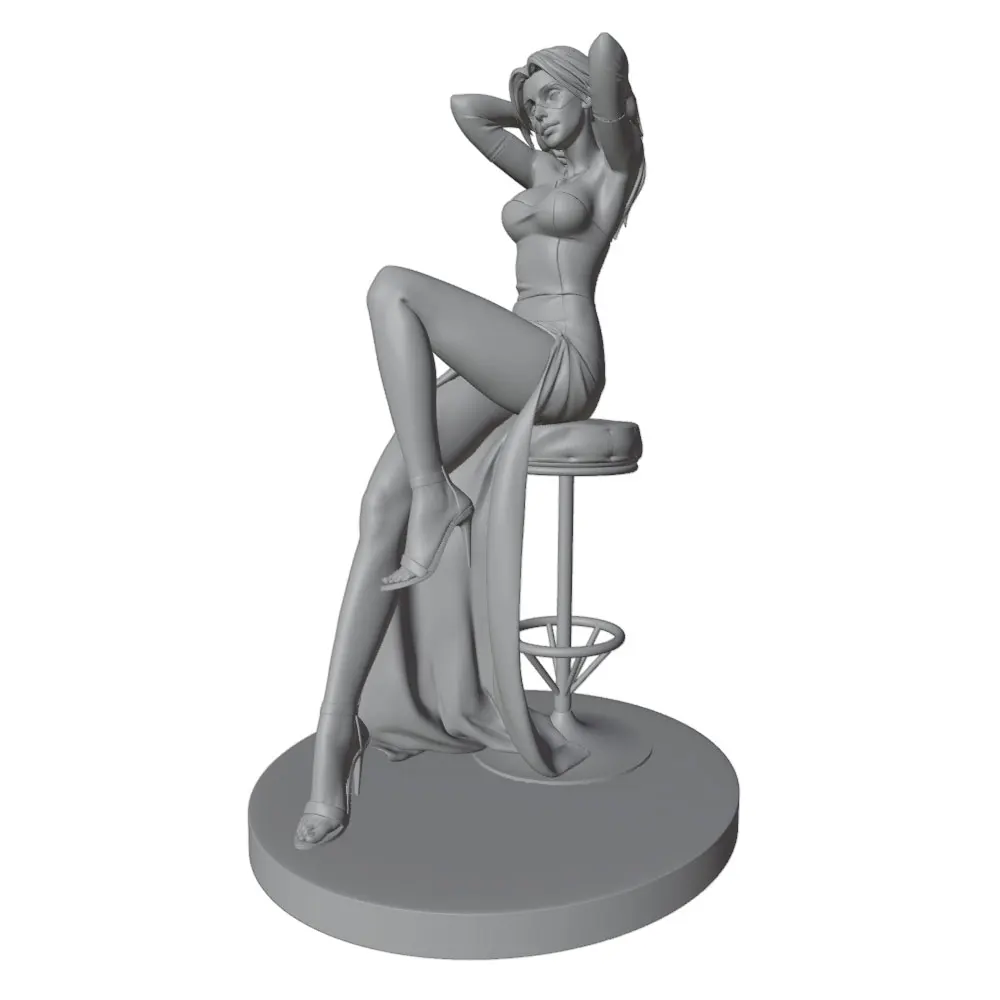 Kit modelo resina gris miniatura chica sexy sin montar ni pintar - imagen 5