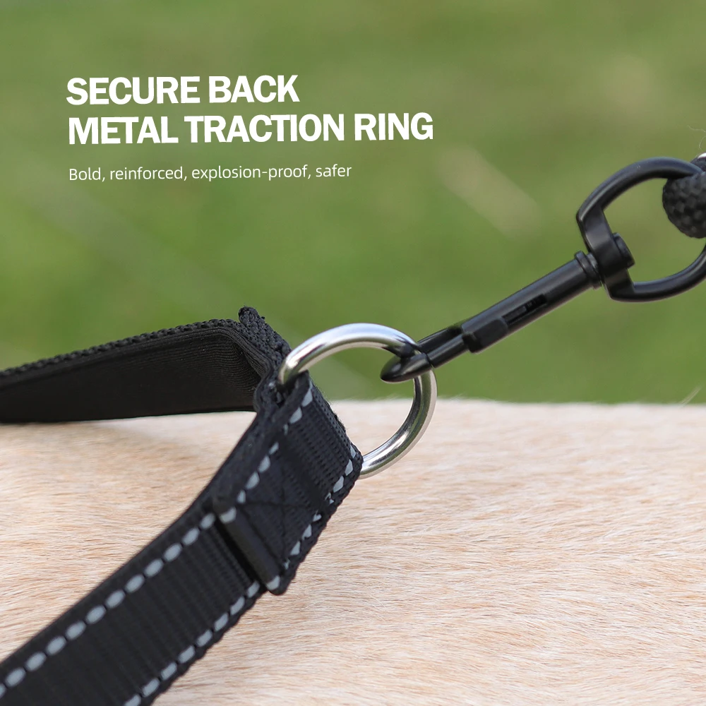 Arnés para perros resistente sin tirones, chaleco ligero reflectante para silla de montar, Collar para mascotas con correas acolchadas, diseño antiescape - imagen 4
