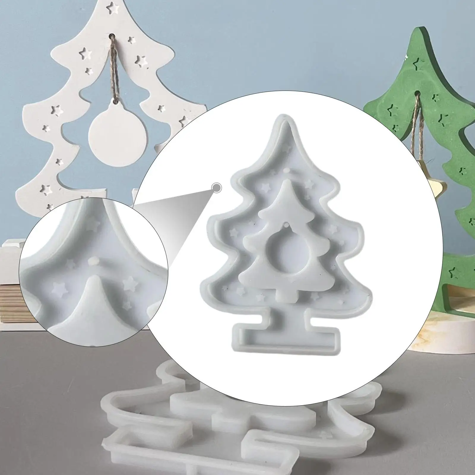 Silicone Mould for Christmas Tree Plug in Ornament Plaster Crafting Projects Seasonal Epoxy Resin Casting for Festive Events Silicone Mould for Christmas Tree Plug in Ornament Plaster Crafting Projects Seasonal Epoxy Resin Casting for Festive Events
