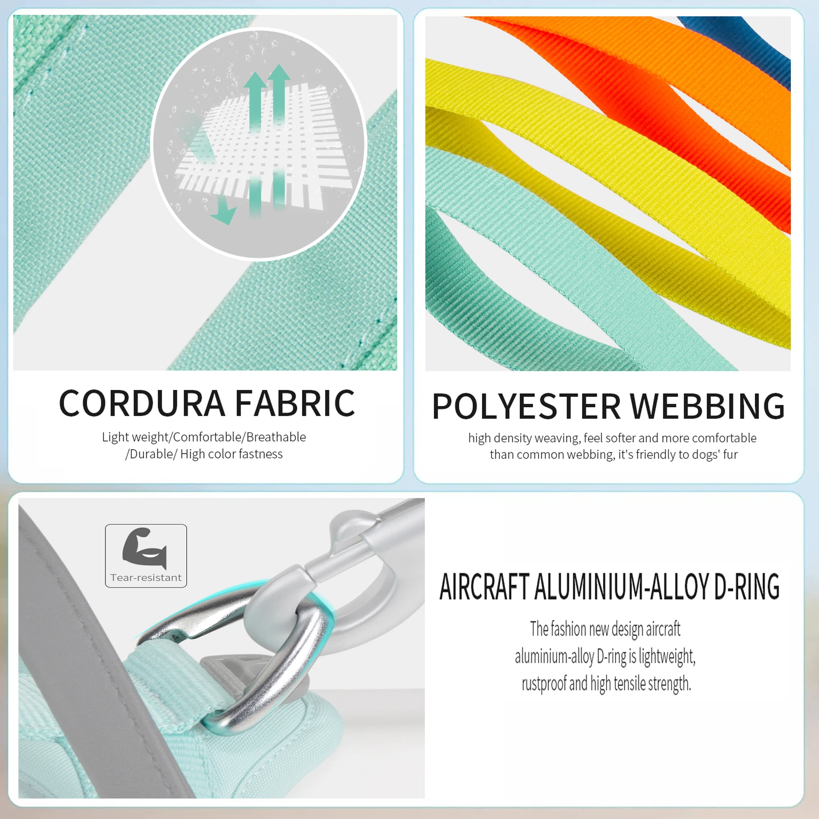 PEQUEÑA COMBINACIÓN Correa ligera para perros para perros pequeños, medianos y grandes con doble asa Correa para cachorros Diseñador de bolsillo Correa para mascotas corriendo - imagen 5