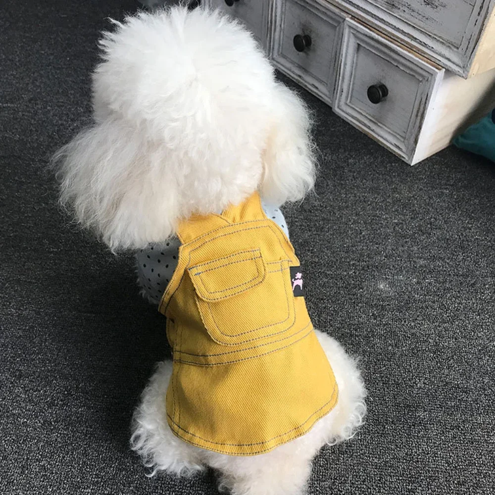 Falda con tirantes de Color brillante para perro y gato, prenda bonita de peluche, método Bichon, ropa de lucha para cachorros, Mono para perros - imagen 2