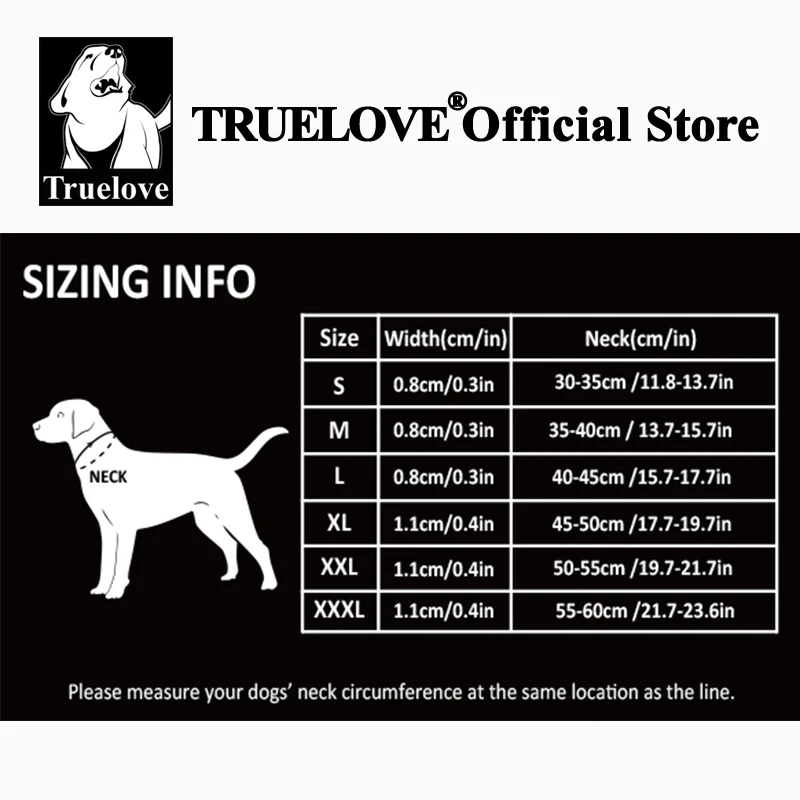 Truelove-Collar de nailon trenzado para mascotas, cuerda grande de Metal fuerte de acero inoxidable para entrenamiento de perros, diseño Premium de lujo, TLC5374, nuevo - imagen 5