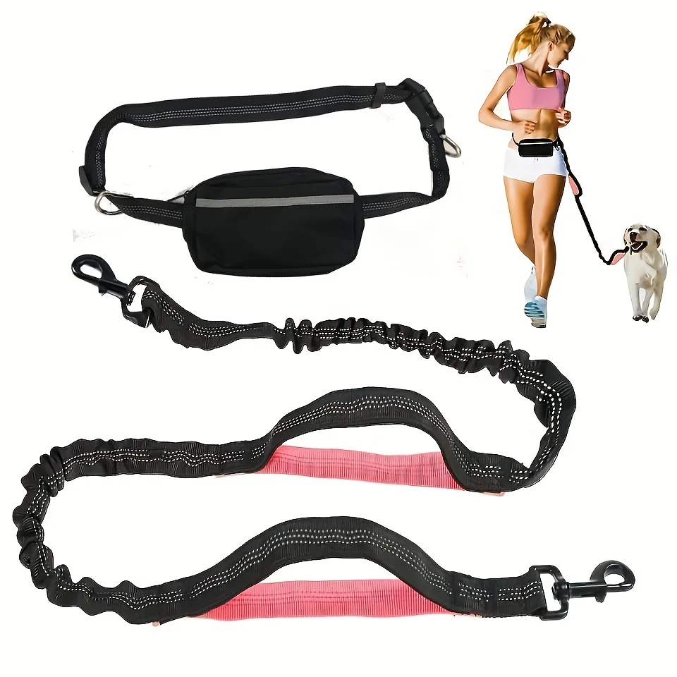 Conjunto de Collar y correa para perro, accesorios para correr, caminar, traje de manos libres reflectante, suministros para mascotas para perros