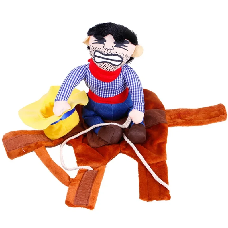 Disfraz de perro mascota de Halloween, traje de jinete vaquero, estilo caballero para fiesta, decoraciones para festivales de Navidad, ropa para mascotas - imagen 3