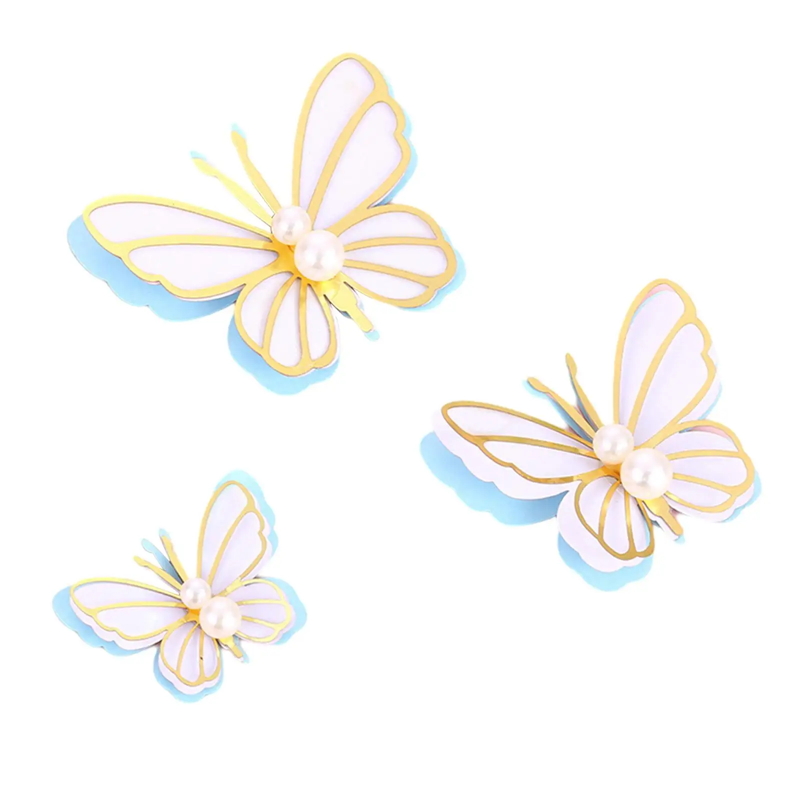 3x Butterfly Cake Toppers Cupcake Toppers,Birthday Party,Women's Party Decorations,Decor,Food Decorations Cake Decorations