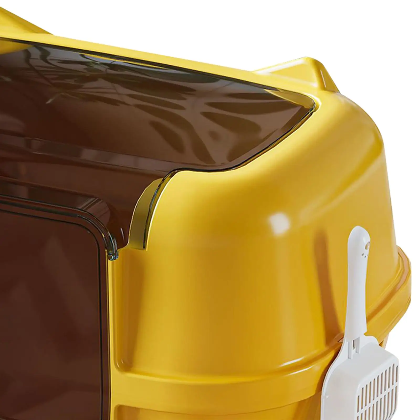 Fully Enclosed Cat Litter Box Hooded Cat Toilet Lightweight with Lid with Spade Potty Pan Litter Tray for Dorm Room Balcony