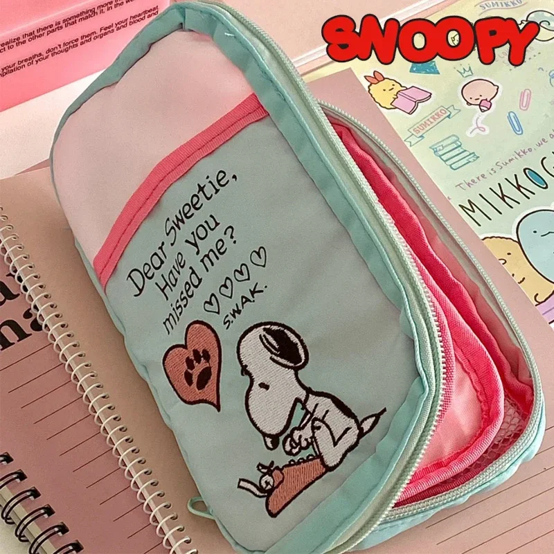 Snoopy Estuche de lona - Gran capacidad diseno anime - imagen 2