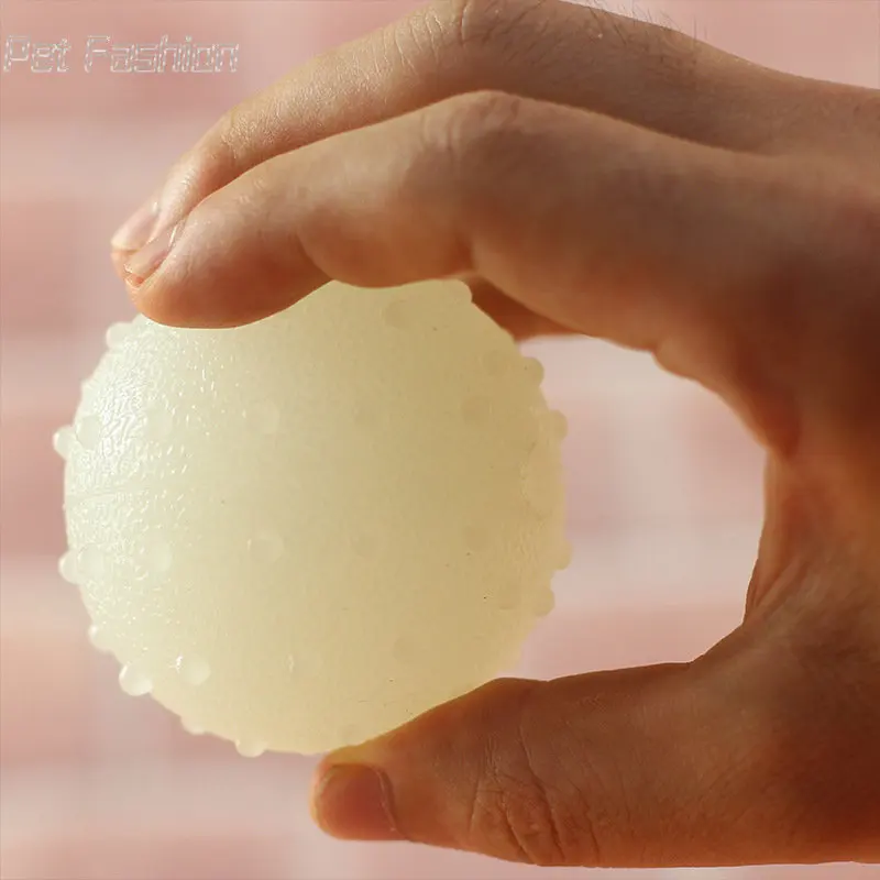 Divertido perro cachorro TPR goma luminosa pelota hinchable limpieza de dientes masticar juguete de entrenamiento accesorios para mascotas - imagen 4