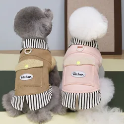 Ropa para perros rosa y marrón, abrigo cálido de invierno, chaqueta para perros pequeños, ropa de bolsillo para perros salchicha, chaquetas para cachorros, ropa para perros XXL