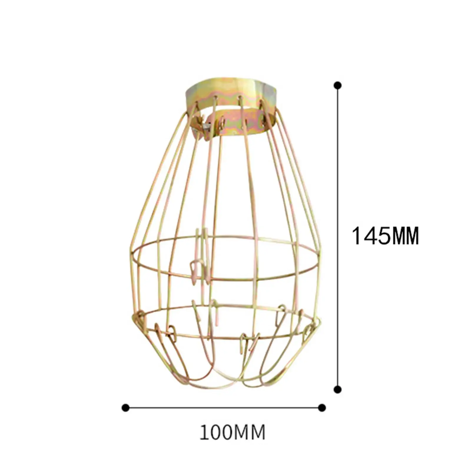 Protector de lámpara de calor para reptiles, jaula de hierro dorada, cubierta de malla antiescaldaduras, soporte de lámpara de calefacción