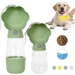 Botella de agua 2 en 1 con comedero para perros y gatos – Portátil para viajes