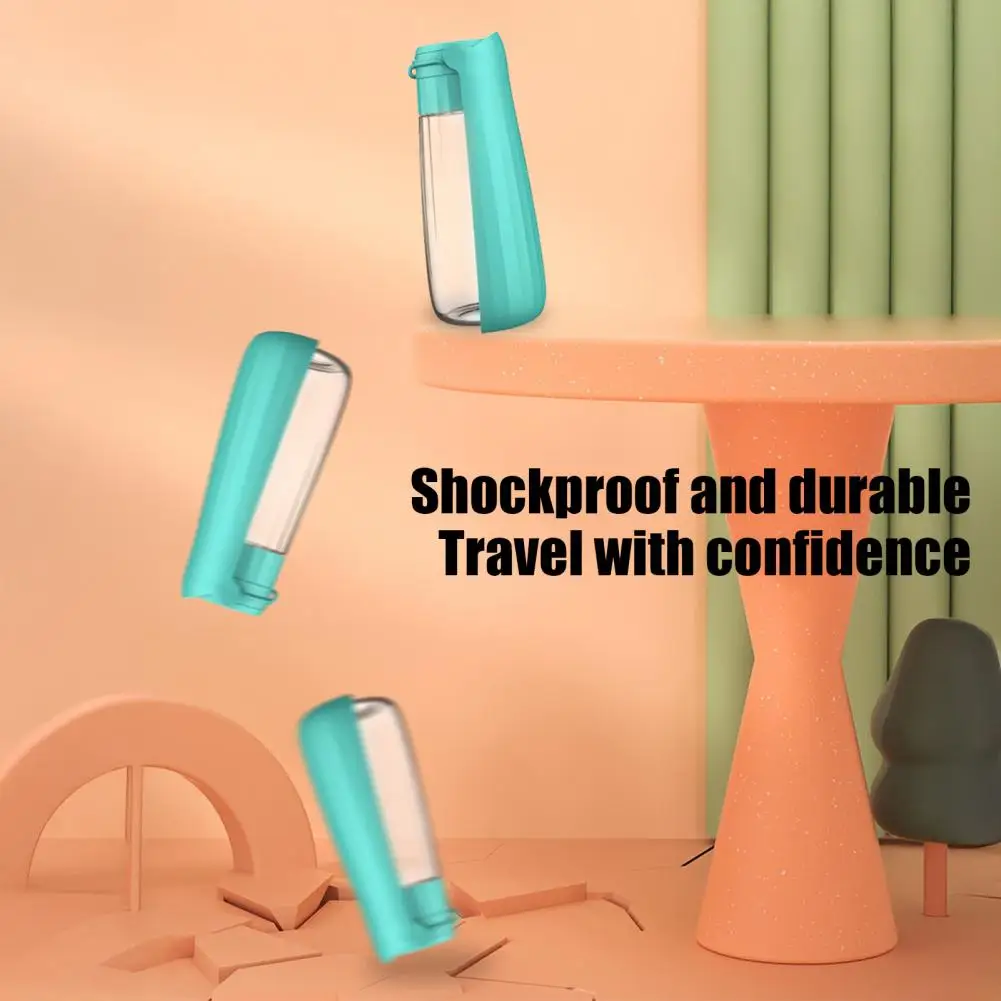 Botella de agua plegable para perros de 550ml, dispensador de agua portátil para mascotas al aire libre para gatos, cachorros, caminatas, senderismo, viajes - imagen 3