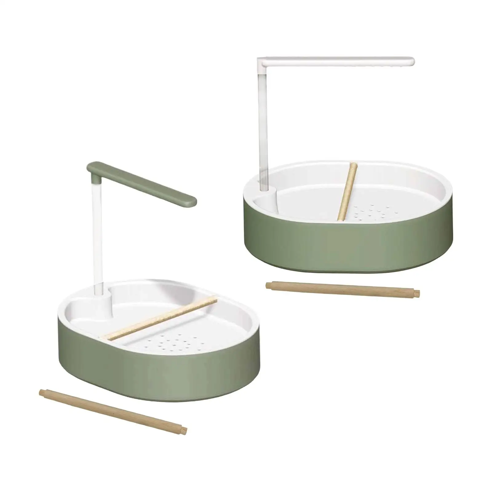 Bañera para loros con bomba, jaula de regalo de fácil instalación, accesorio de juguete con perchas de madera para cacatúa, periquito gris africano de interior - imagen 4