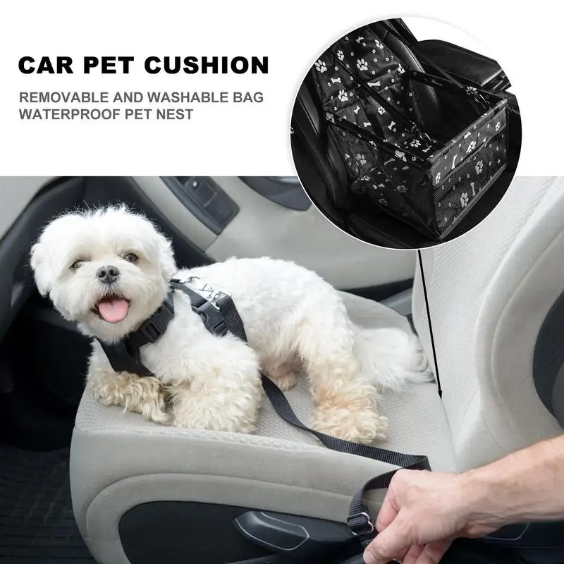 Asiento de coche transpirable para mascotas, asiento de coche lavable para perros y gatos pequeños, reposabrazos perfecto para mascotas pequeñas - imagen 5