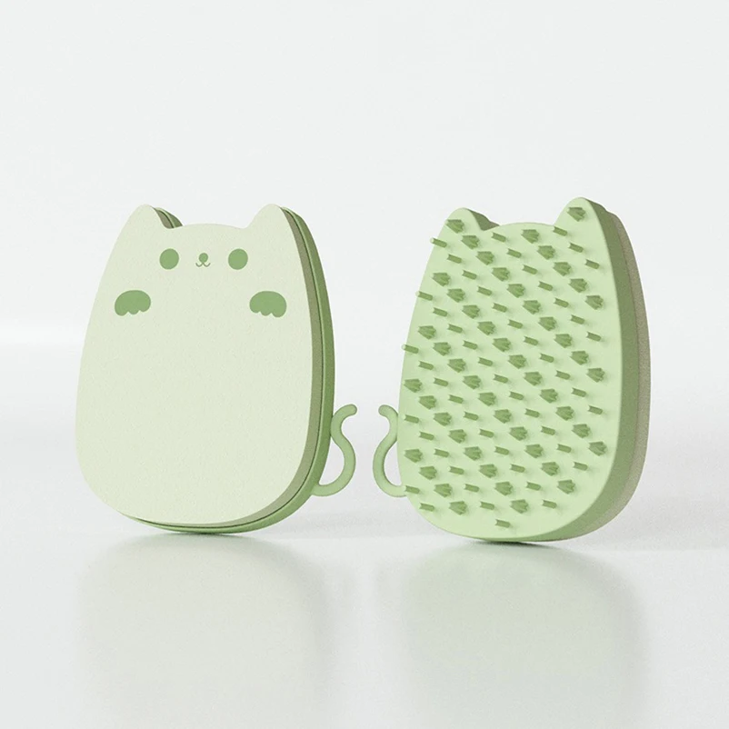 Peine de gato para ir al cabello flotante, pequeño monstruo, peines de gato para mascotas, artefacto peludo, peines de baño de silicona para mascotas - imagen 5