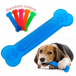 Juguetes para masticar para perros, juegos de entrenamiento para perros, juguete de hueso de goma indestructible, masticadores agresivos, cepillo de dientes para perros GWJ10