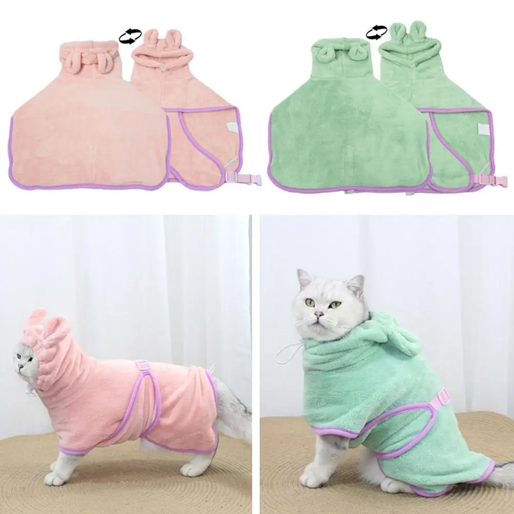 Albornoz de lana de Coral para perro, toalla de secado rápido para mascotas, abrigo para perros grandes, medianos y pequeños, suministro para mascotas - imagen 3