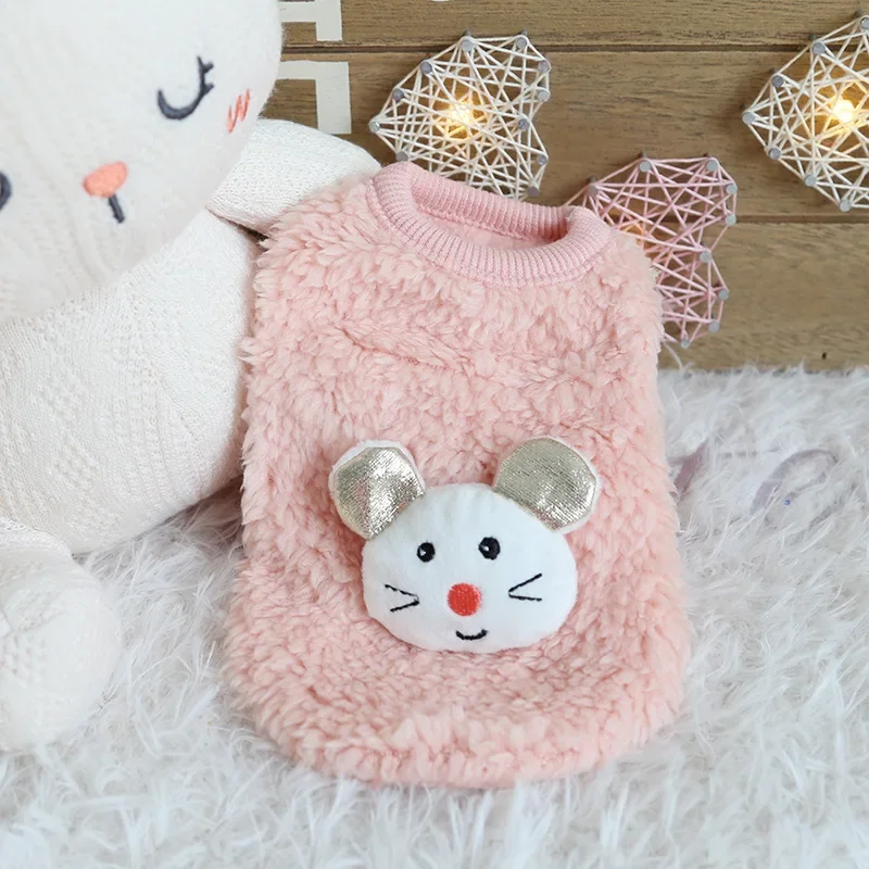 Ropa esponjosa de algodón para perro, abrigo cálido para cachorro y gatito, Gato y niña recién nacido - imagen 5